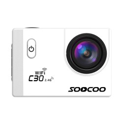 Original SOOCOO C30R Wifi 4K Sports Action Camera - Gyro 2.0 inch, LCD Screen, 30M Waterproof, Adjustable Angle, White