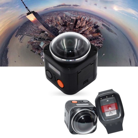 Original SOOCOO CUBE360H Wearable 4K Camera - Wifi 360 Degree Panorama VR 1080P 60fps Full HD LCD Screen Mini Sport Action Camera with 2.