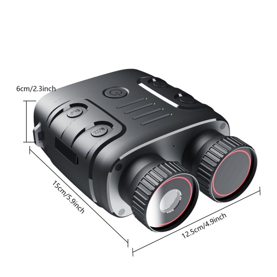 R18 1080P Binocular Infrared Night-visions Device 5x Digital Zoom 200m-300m Full Dark Viewing Distance Black