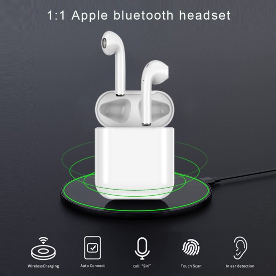 1:1 5.0 Bluetooth Earphone Stereo Air Pro 1 Wireless Headphones Earbuds Stereo Headset For Apple Android white