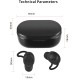 A13 TWS Wireless Earphone Bluetooth 5.0 Stereo Waterproof Noise Reduction Earbuds In Ear Headset black