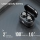 A6 TWS Bluetooth Headset 5.0 Mini Wireless HiFi Stereo Earphones with Digital Charge Box black