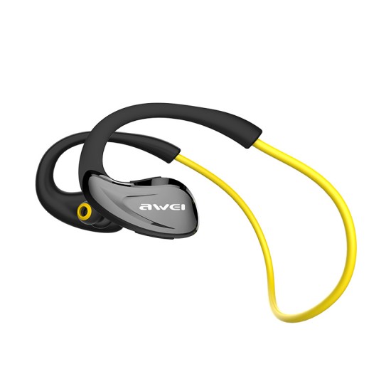 AWEI A880BL Sport Wireless Headphones Bluetooth Earphones Headset for Phones Running In-Ear Earphone Earpiece Yellow