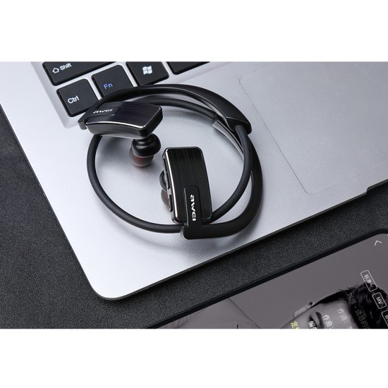 AWEI A883BL Sport Bluetooth Earphone with Mic Bass Stereo Waterproof Wireless Headphones Noise Cancelling Headset Black