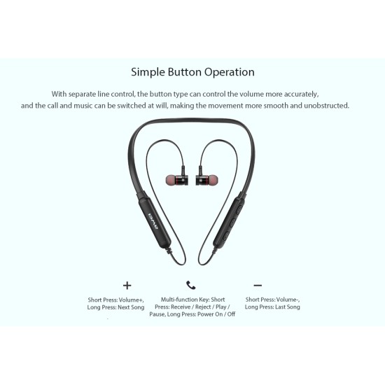 AWEI G10BL Bluetooth Earphone Wireless Headphones 3D Stereo Sports Earphones With Mic Black