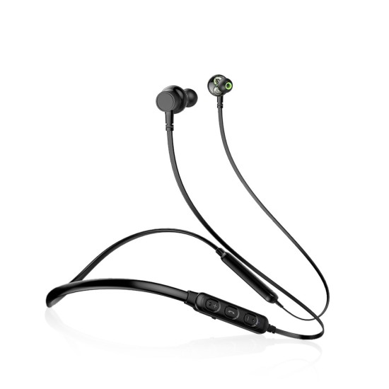 AWEI G20BL Bluetooth Earphone Headphone Dual Driver Headset Wireless Sport Earphone Black