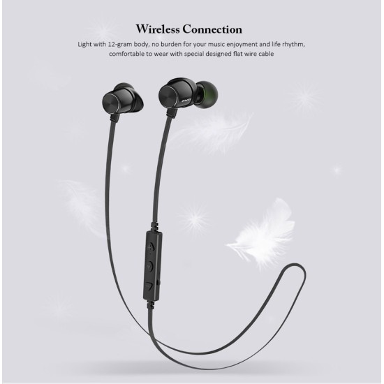 AWEI WT30 Bluetooth Sport Earphone Headphone Waterproof In Ear Earphone Wireless Headset With Mic Black