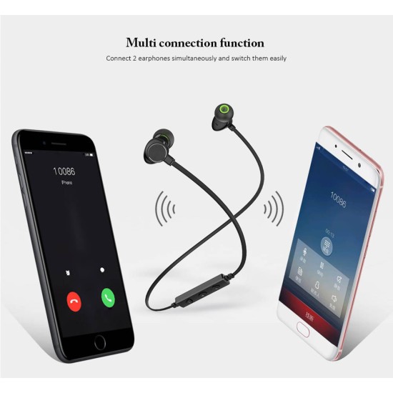 AWEI WT30 Bluetooth Sport Earphone Headphone Waterproof In Ear Earphone Wireless Headset With Mic Black