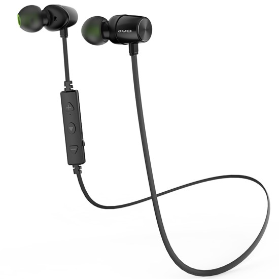 AWEI WT30 Bluetooth Sport Earphone Headphone Waterproof In Ear Earphone Wireless Headset With Mic Black