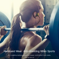 Awei A888BL Sport Wireless Earphones Bluetooth IPX4 Waterproof Bass Stereo Headset with Microphoe Noise Reduction Black