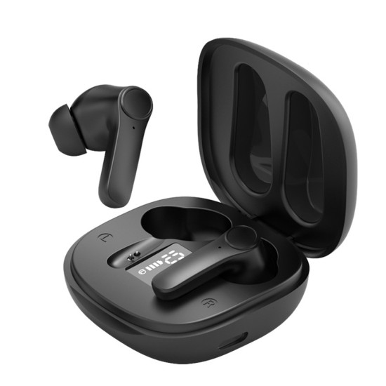 B11 Wireless  Headset Bluetooth-compatible 5.0 Strong Signal Binaural Call Stereo Sports Headphones Touch Screen Noise Canceling Earphone Black