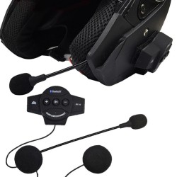 BT-10 Motor Wireless Bluetooth Headset Motorcycle Helmet Earphone Headphone Speaker Intercom Handsfree Music Earphone black