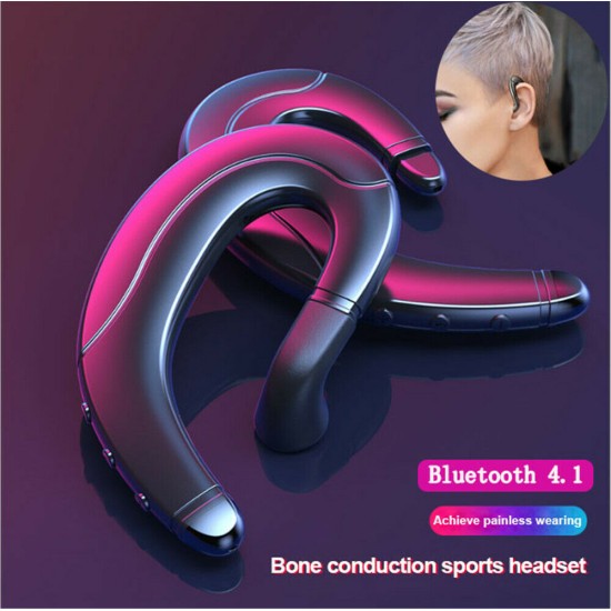 Bluetooth 4.1 Bone Conduction Headphones Sports Stereo Wireless Earphone Headset blue