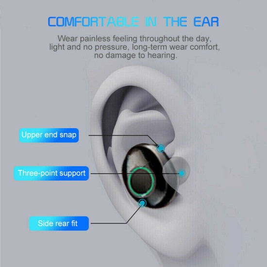 Bluetooth 5.0 Headset TWS Wireless Earphones Mini Earbuds Stereo Headphones Wireless Earphones black