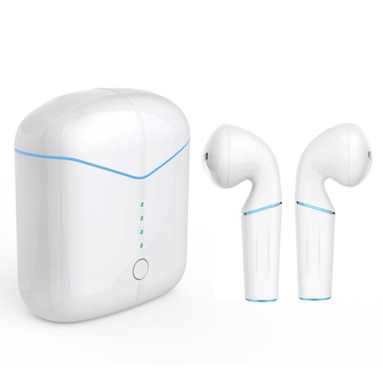 Bluetooth Earphone 5.0 HIFI Wireless Headphons Sport Earbuds Headset Touch Control With Charging Box For Smartphone Blue