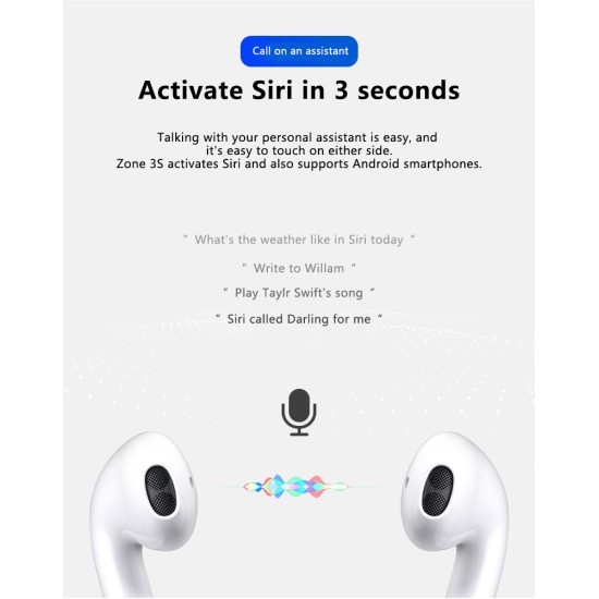 Bluetooth Earphone 5.0 HIFI Wireless Headphons Sport Earbuds Headset Touch Control With Charging Box For Smartphone Blue