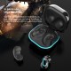 Bluetooth Earphones Breathing Light Timetable Display Tws 5.1 Wireless Mini Touch Control Bluetooth Headset black