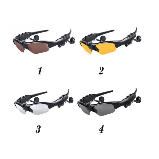 Bluetooth Glasses Sport Stereo Wireless Bluetooth 4.1 Headset Telephone Driving Sunglasses/mp3 Riding Eyes Glasses Brown