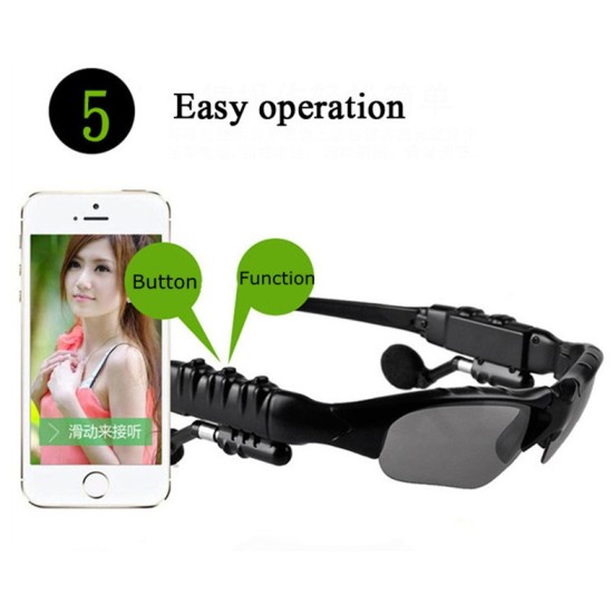 Bluetooth Glasses Sport Stereo Wireless Bluetooth 4.1 Headset Telephone Driving Sunglasses/mp3 Riding Eyes Glasses Brown