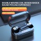 Bluetooth Headset Dual-moving Coil Heavy Bass Noise Reduction Wireless Tws Sports Headphone black