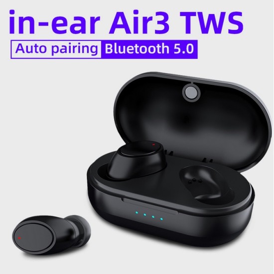 Bluetooth Wireless Headset Air3 TWS Binaural Touch Headset Waterproof In-ear Earphones Sports Stereo Music Headphones white