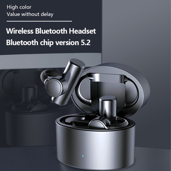 Bone Conduction Earphone Low Latency Noise Canceling Waterproof Sweat-proof Wireless Bluetooth Headset Black