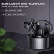 Bone Conduction Earphone Low Latency Noise Canceling Waterproof Sweat-proof Wireless Bluetooth Headset Black