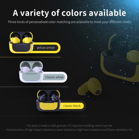 E60 Wireless Bluetooth Headphones Running Sports Music Earphones with Microphone for Android IOS Black Yellow