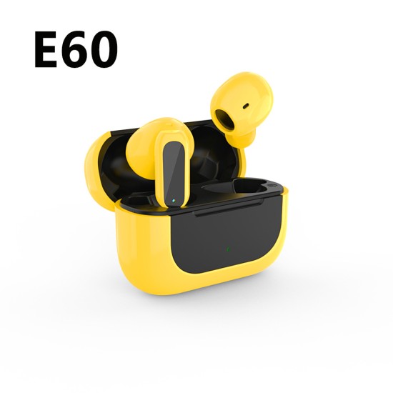 E60 Wireless Bluetooth Headphones Running Sports Music Earphones with Microphone for Android IOS Off-white