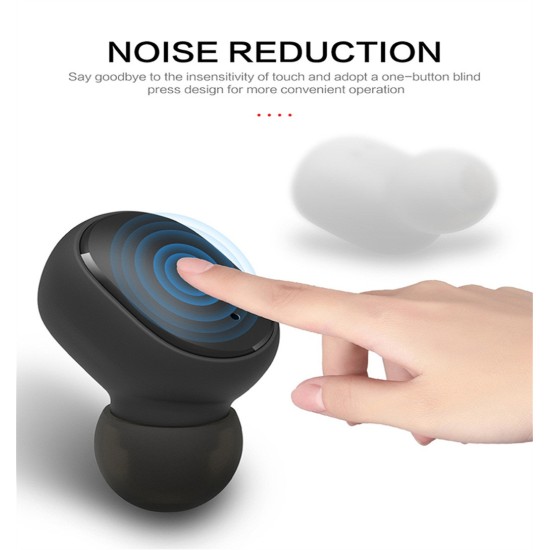 E7s Wireless Headset, Bluetooth-compatible 5.0 Noise Reduction Earphone Led Screen, Large Charging Capacity 300mah Headphone black