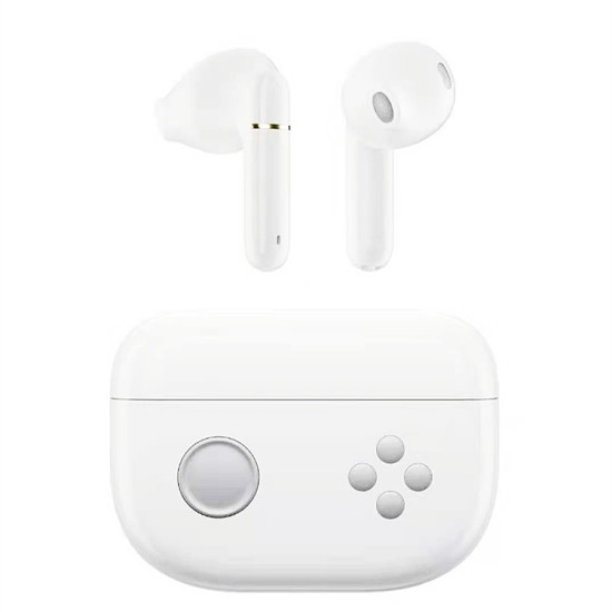 F2 Bluetooth-compatible  5.0  Headphones Low Latency Noise Cancelling Sports In-ear Earbuds Long Battery Life Gaming Wireless Tws Headset White