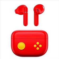 F2 Bluetooth-compatible  5.0  Headphones Low Latency Noise Cancelling Sports In-ear Earbuds Long Battery Life Gaming Wireless Tws Headset Red