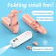 F7 Bluetooth Headset Touch LED Digital Headset Handheld Fan Rechargeable Flashlight Navy