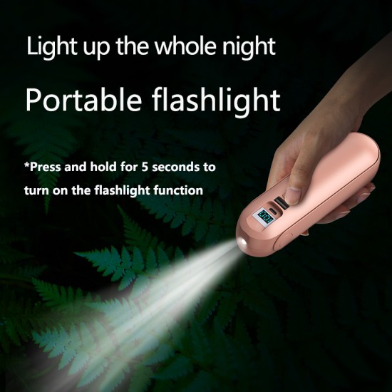 F7 Bluetooth Headset Touch LED Digital Headset Handheld Fan Rechargeable Flashlight black