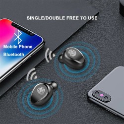 F9 Tws Bluetooth 5.0 Earphone Wireless Headphone Stereo Mini Headset Sports Earbuds with Microphone Charging Case Black