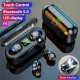 F9 Tws Bluetooth 5.0 Earphone Wireless Headphone Stereo Mini Headset Sports Earbuds with Microphone Charging Case Black