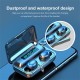 F9 Tws Wireless Bluetooth Earphones Digital Display Waterproof Sports Music Earbuds for Huawei iPhone Xiaomi White