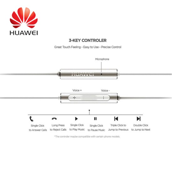 For HUAWEI P7 P8 P9 Lite P10 Plus Honor 5X 6X Mate 7 8 9 Huawei Honor AM116 Earphone Metal With Mic Volume Control  Gold