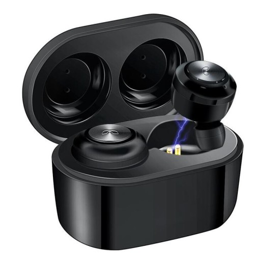 For IPhone 11 Pro Xiaomi A6 TWS Bluetooth 5.0 Wireless Earphones In-Ear Sports Earbuds Built-in Mic  black