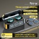 G35 Bluetooth Headset Mini In-ear Wireless Headphone Dual Ear Digital Display Earphone with Charging Case Black