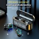 G35 Bluetooth Headset Mini In-ear Wireless Headphone Dual Ear Digital Display Earphone with Charging Case Black