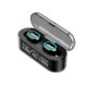 G35 Bluetooth Headset Mini In-ear Wireless Headphone Dual Ear Digital Display Earphone with Charging Case Black