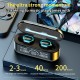 G35 Bluetooth Headset Mini In-ear Wireless Headphone Dual Ear Digital Display Earphone with Charging Case Black