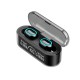 G35 Wireless Bluetooth Headset Digital Display Dual-ear with Charging Bin Mini In-ear Sports Earbuds Black