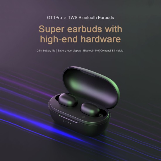 Haylou GT1 Pro Long Battery HD Stereo TWS Bluetooth Earphones Touch Control Wireless Headphones with Dual Mic Noise Isolation black