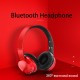 Head-mounted Foldable Plug In Card Heavy Bass Stereo Bluetooth Headset black