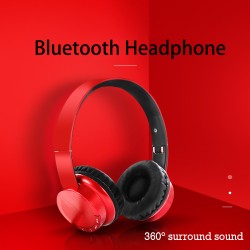 Head-mounted Foldable Plug In Card Heavy Bass Stereo Bluetooth Headset platinum