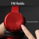 Head-mounted Foldable Plug In Card Heavy Bass Stereo Bluetooth Headset red