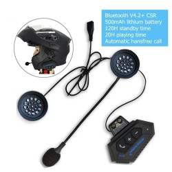 Helmet Headphone Bluetooth Motorcycle Headset 4.1+EDR CSR8635 Bluetooth Intercom Motor Bike Earphone black