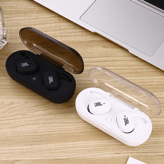 High Quality Wireless Earphone Portable 5.0 Bluetooth Headset Invisible Earbud for All Smart Phone black